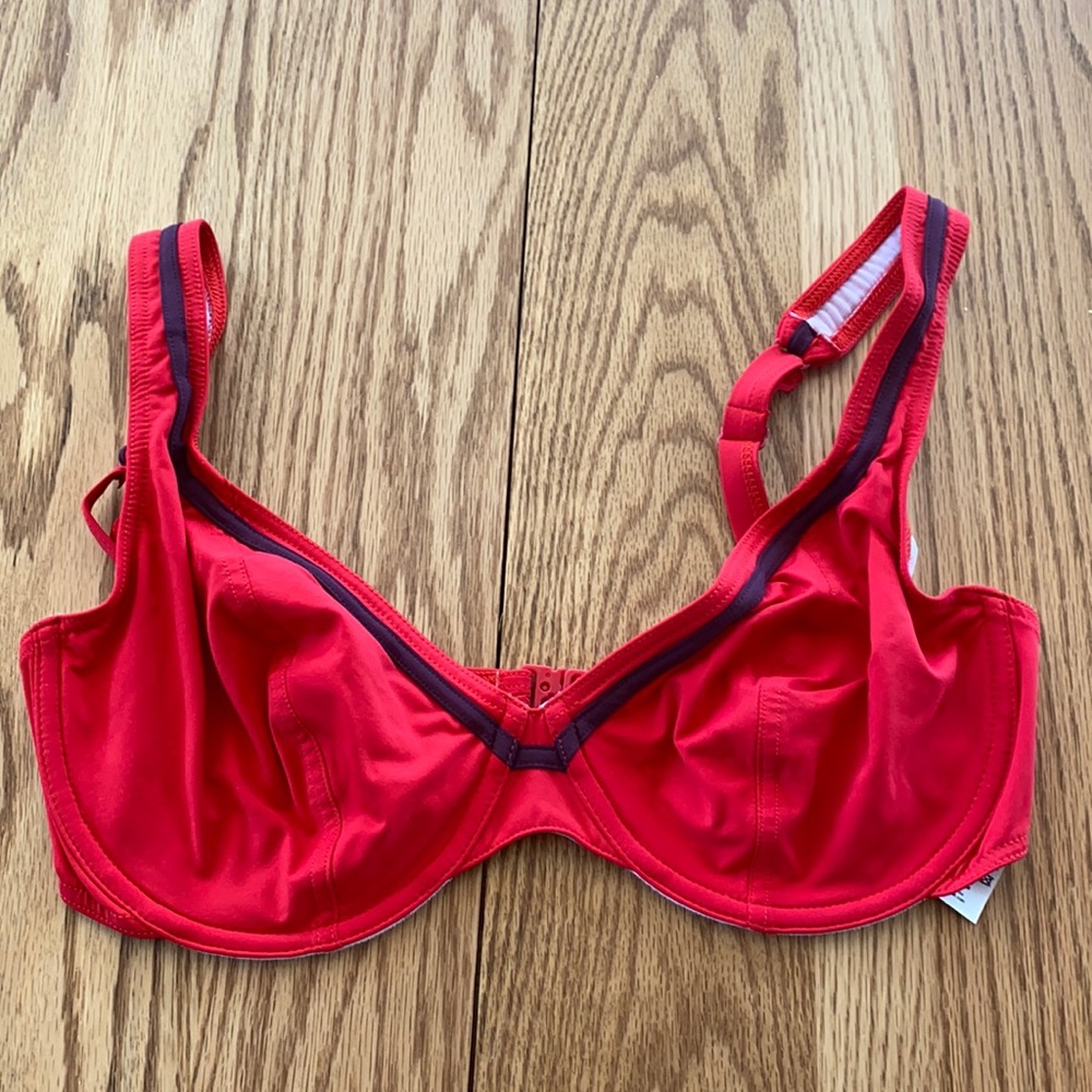 Huit 8 Red Bikini Top 36dd